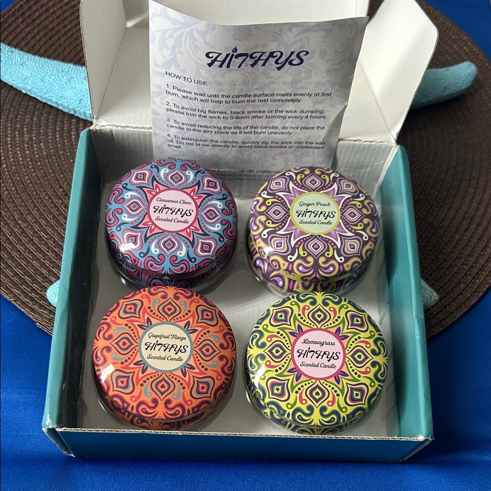 🖤NIB🔺HITHYS 4 Scented Candle Set